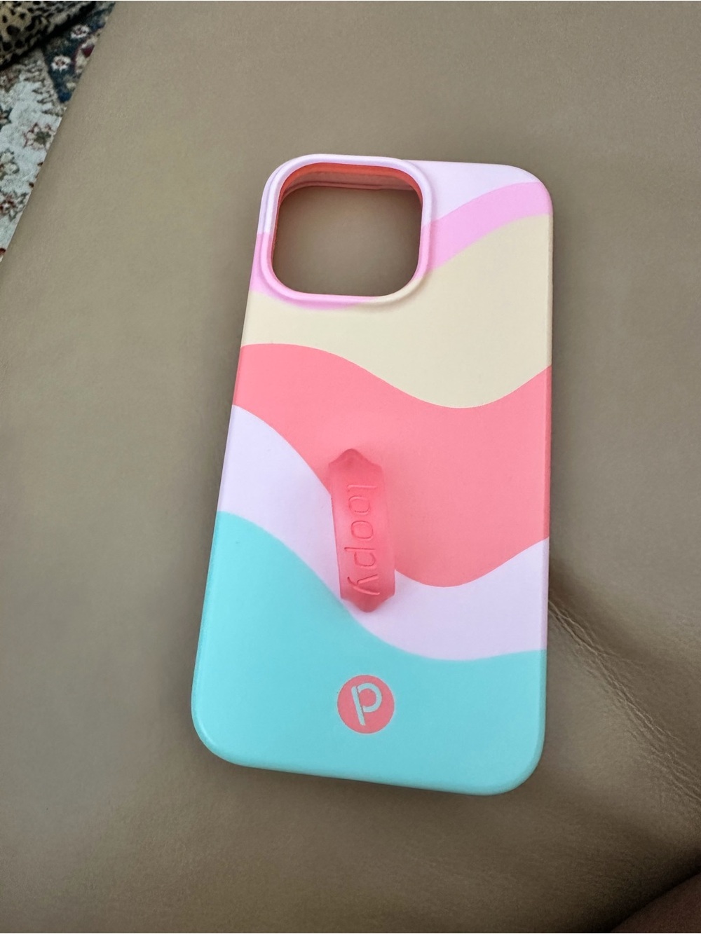 PopSocket Wave Grip Phone Case - Pink, Cream, Aqua, Coral